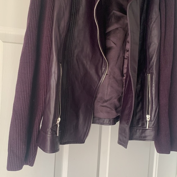 Linea by Louis Dell’ Olio Purple Jacket Leather Jacket - Picture 12 of 16